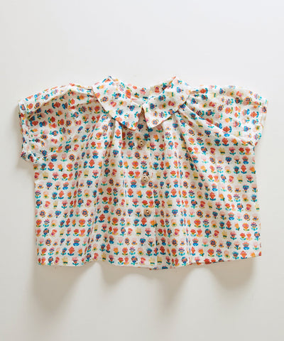 OEUF NYC Short Sleeve Blouse Multi/Small Flower