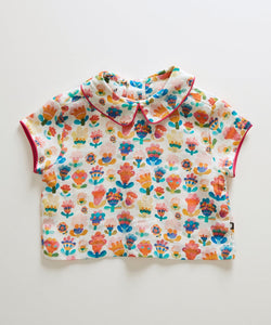 OEUF NYC Cap Sleeve Shirt Multi/Large Flower