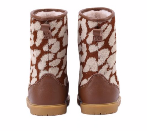 DONSJE WADUDU EXCLUSIVE LINING BAMBI BOOTS BROWN SPOTTED PONY HAIR