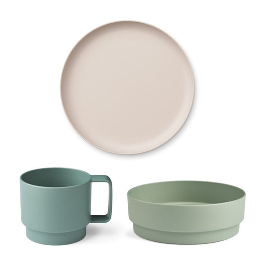 LIEWOOD WALT TABLEWARE SET DUSTY MINT MIX