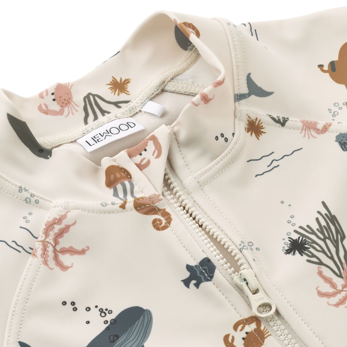 LIEWOOD Max Printed Longsleeve Swim Jumpsuit SEA CREATURE / SANDY