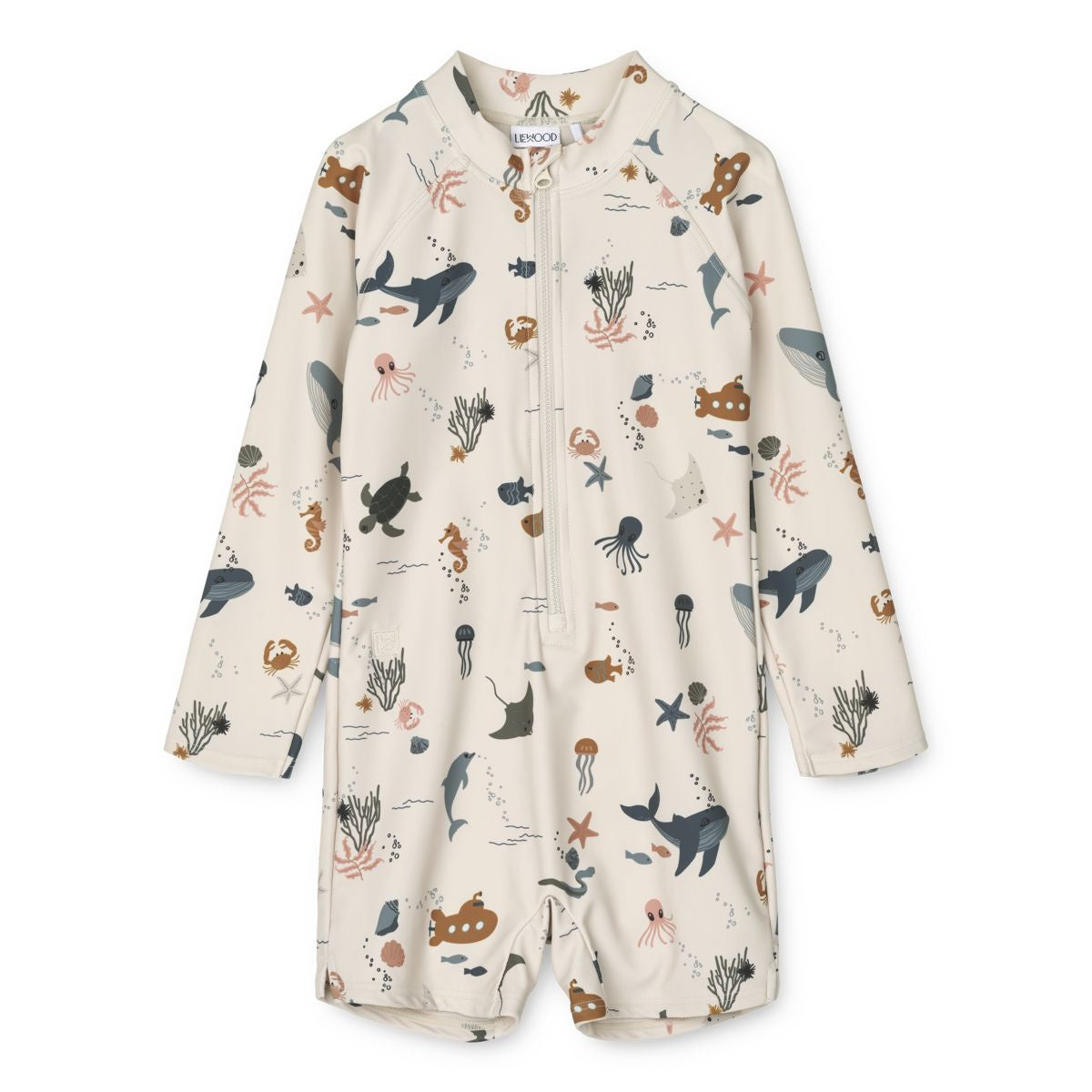 LIEWOOD Max Printed Longsleeve Swim Jumpsuit SEA CREATURE / SANDY
