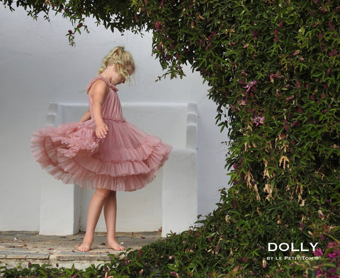 DOLLY by Le Petit Tom ® RUFFLED CHIFFON DANCE DRESS dusty pink/mauve