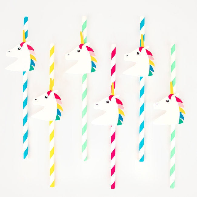 My Little Day paper straws - unicorn