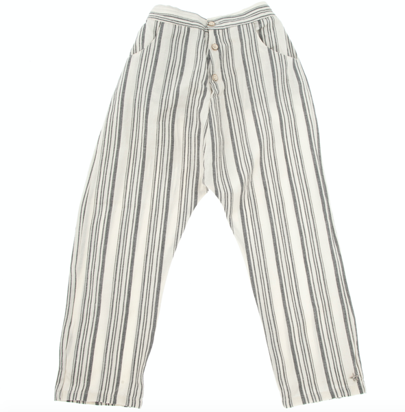 TOCOTO VINTAGE  STRIPED PYJAMA STYLE TROUSERS WITH FRONT POCKETS