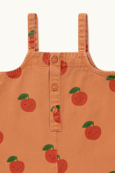 TINYCOTTONS APPLES BABY DUNGAREE light brown/deep red