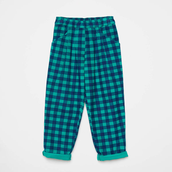 Weekend House Kids Check corduroy pants (green)