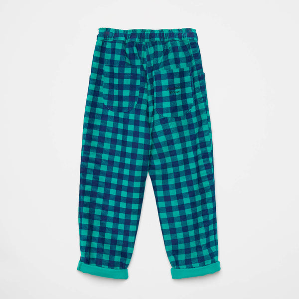 Weekend House Kids Check corduroy pants (green)