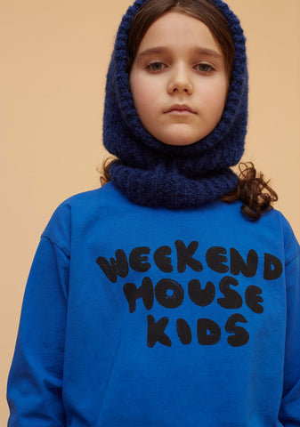 Weekend House Kids Logo turtle neck (blue)