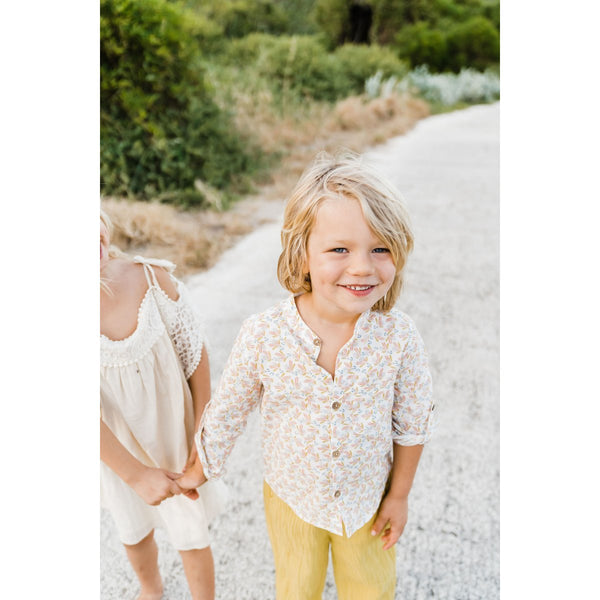 LOUISE MISHA BOYS Shirt Amod Cream Petals BABY AND KIDS