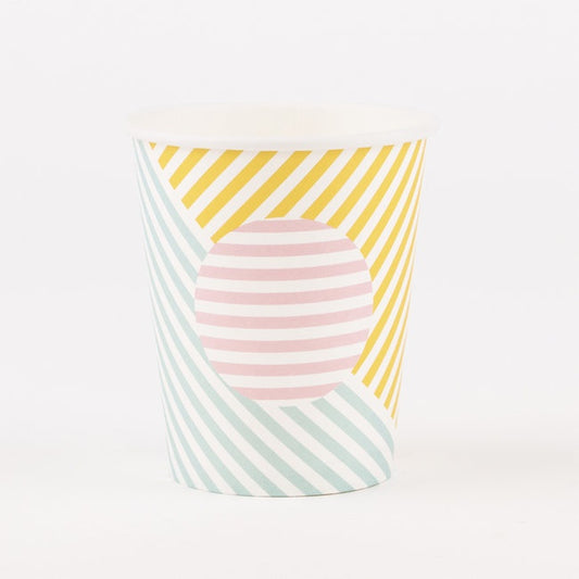 paper cups - pastel stripes