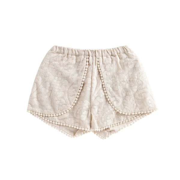 LOUISE MISHA Shorts Velinda Cream Baroque Lace BABY AND KIDS