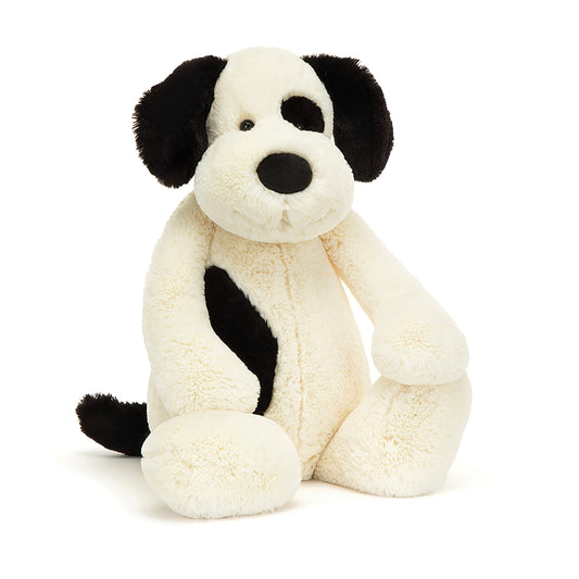 Jellycat Bashful Black & Cream Puppy Big
