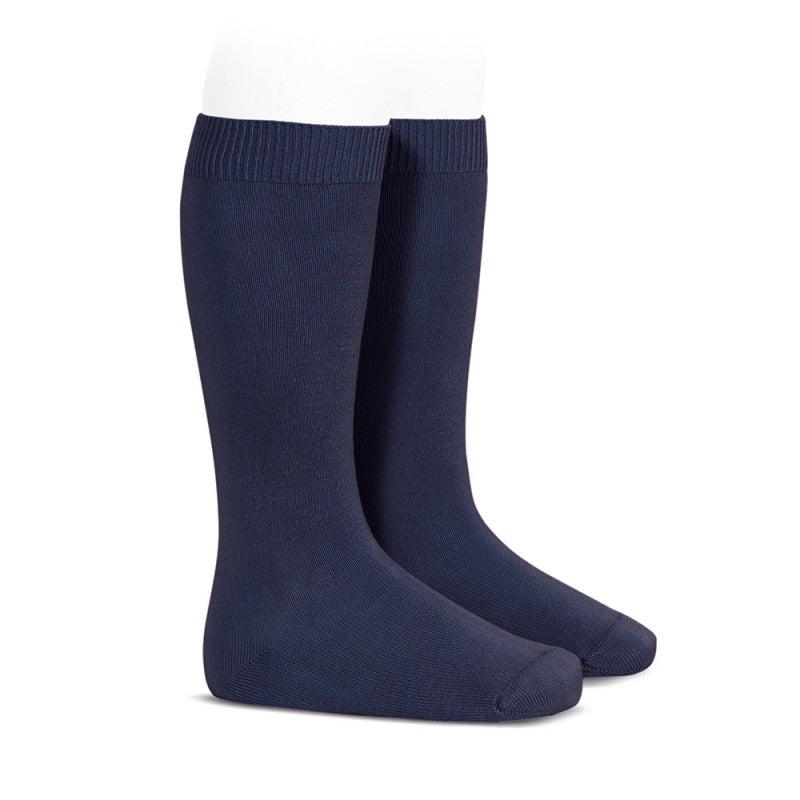 Condor PLAIN STITCH BASIC KNEE HIGH SOCKS NAVY BLUE 480