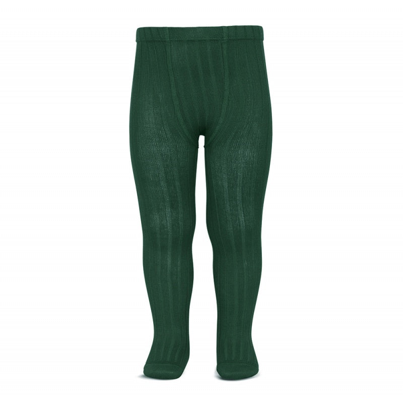 Condor BASIC RIB TIGHTS BOTTLE GREEN ribbed tight 780