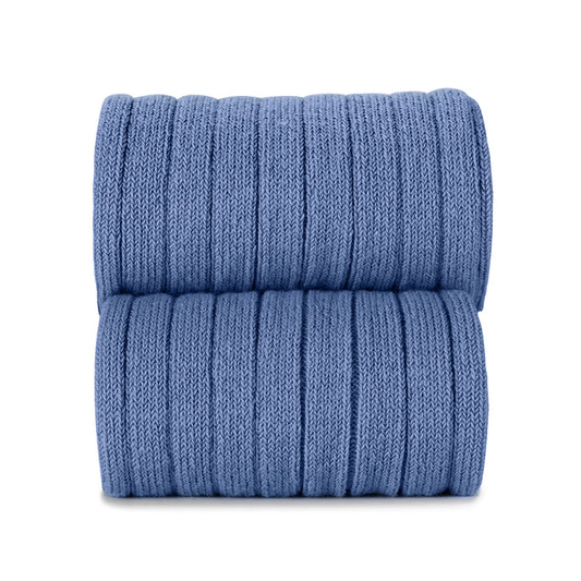 Condor BASIC RIB SHORT SOCKS FRENCH BLUE ribbed ankle sock 449