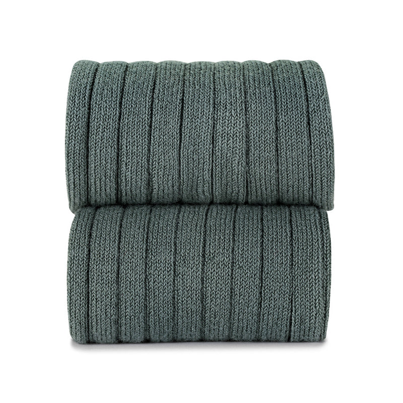 Condor  BASIC RIB SHORT SOCKS LICHEN GREEN ribbed ankle sock 761