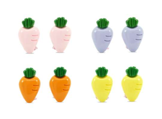 MINISTA CARROT CLIP ON EARRINGS CLIPS