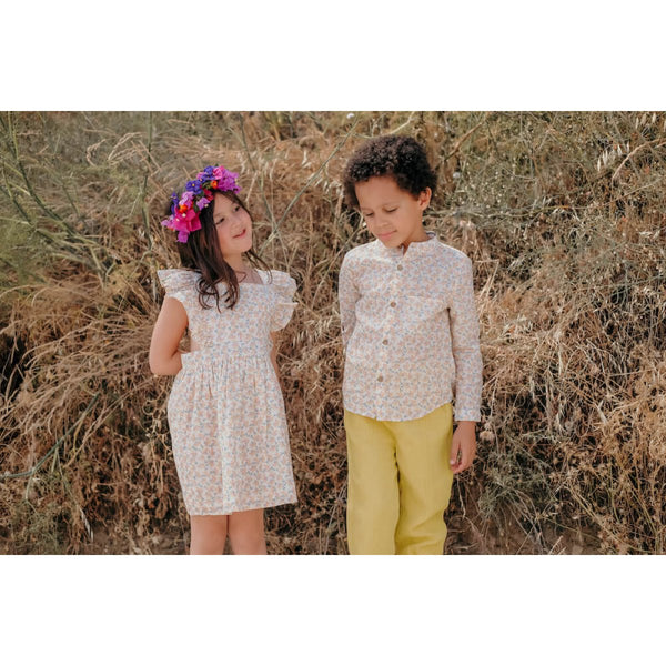 LOUISE MISHA BOYS Shirt Amod Cream Petals BABY AND KIDS