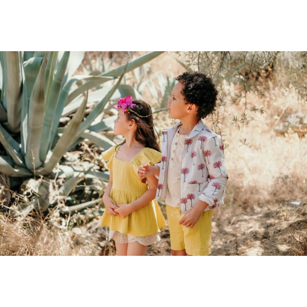 LOUISE MISHA BOYS Jacket Ariou White Tropical BABY AND KIDS