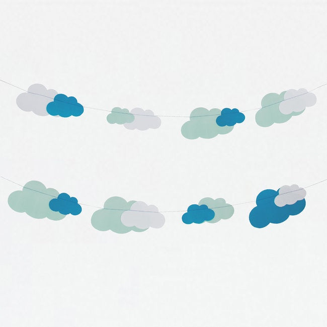 My Little Day  paper garland - clouds