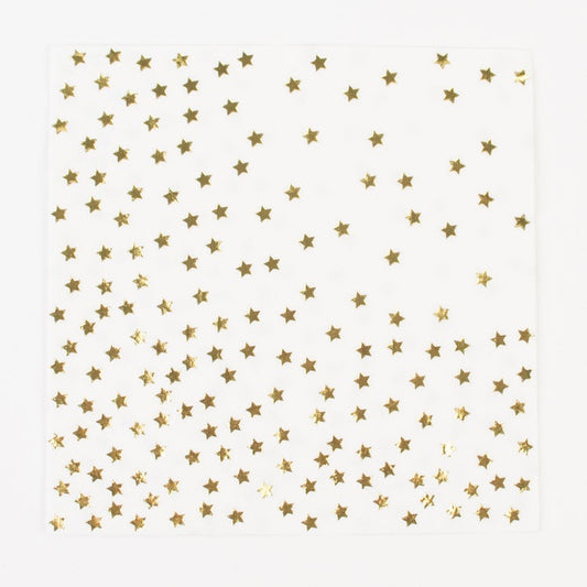 My Little Day paper napkins - foil golden stars