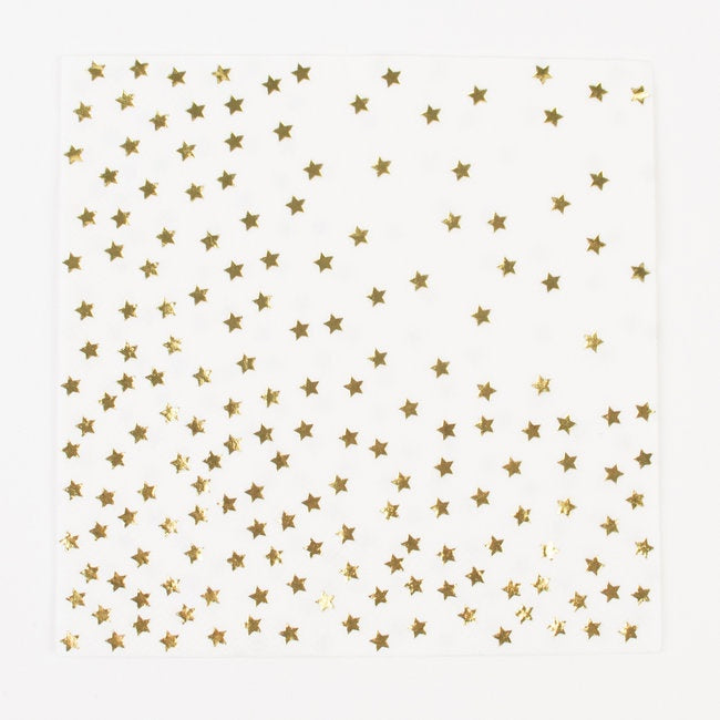 My Little Day paper napkins - foil golden stars