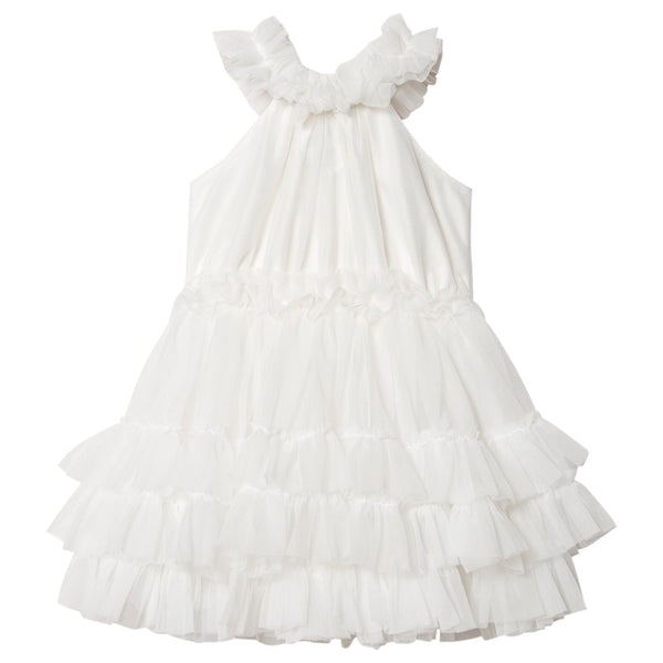 DOLLY BY LE PETIT TOM ® DOLLY RUFFLED CHIFFON DANCE DRESS OFF WHITE