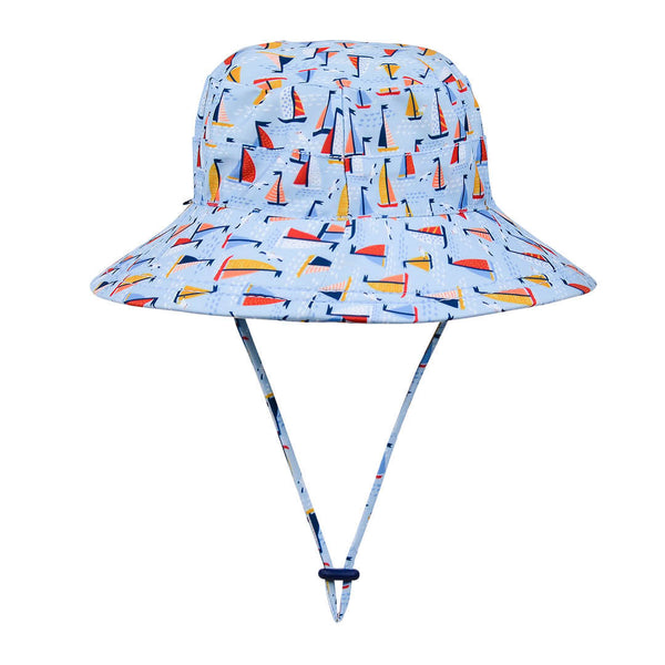 BEDHEAD HATS Boys Beach Hat Bucket UPF50+ 'Boat' Print