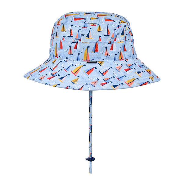 BEDHEAD HATS Boys Beach Hat Bucket UPF50+ 'Boat' Print