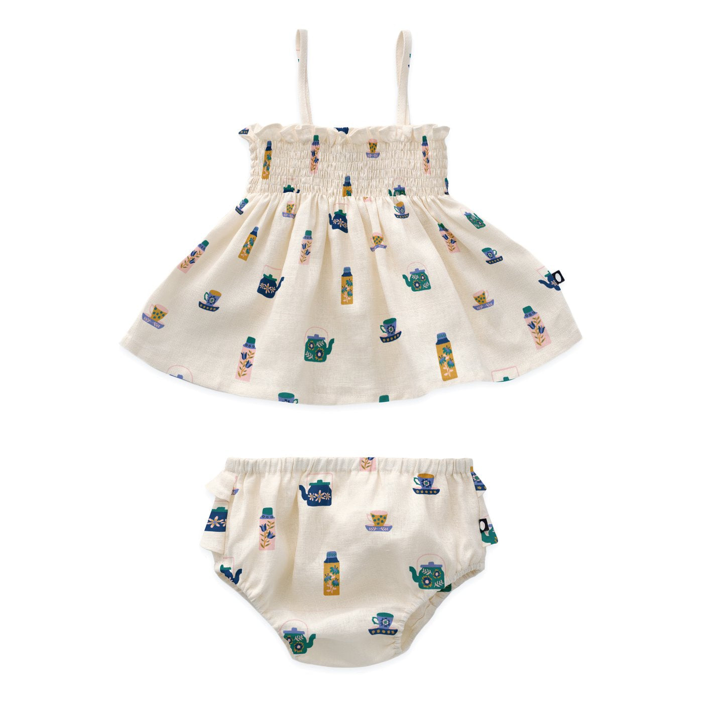 OEUF NYC  Baby Smock Set Gardenia