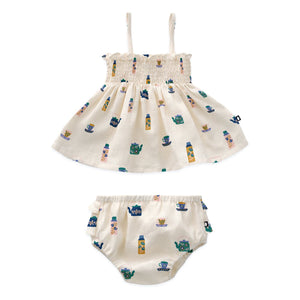 OEUF NYC  Baby Smock Set Gardenia