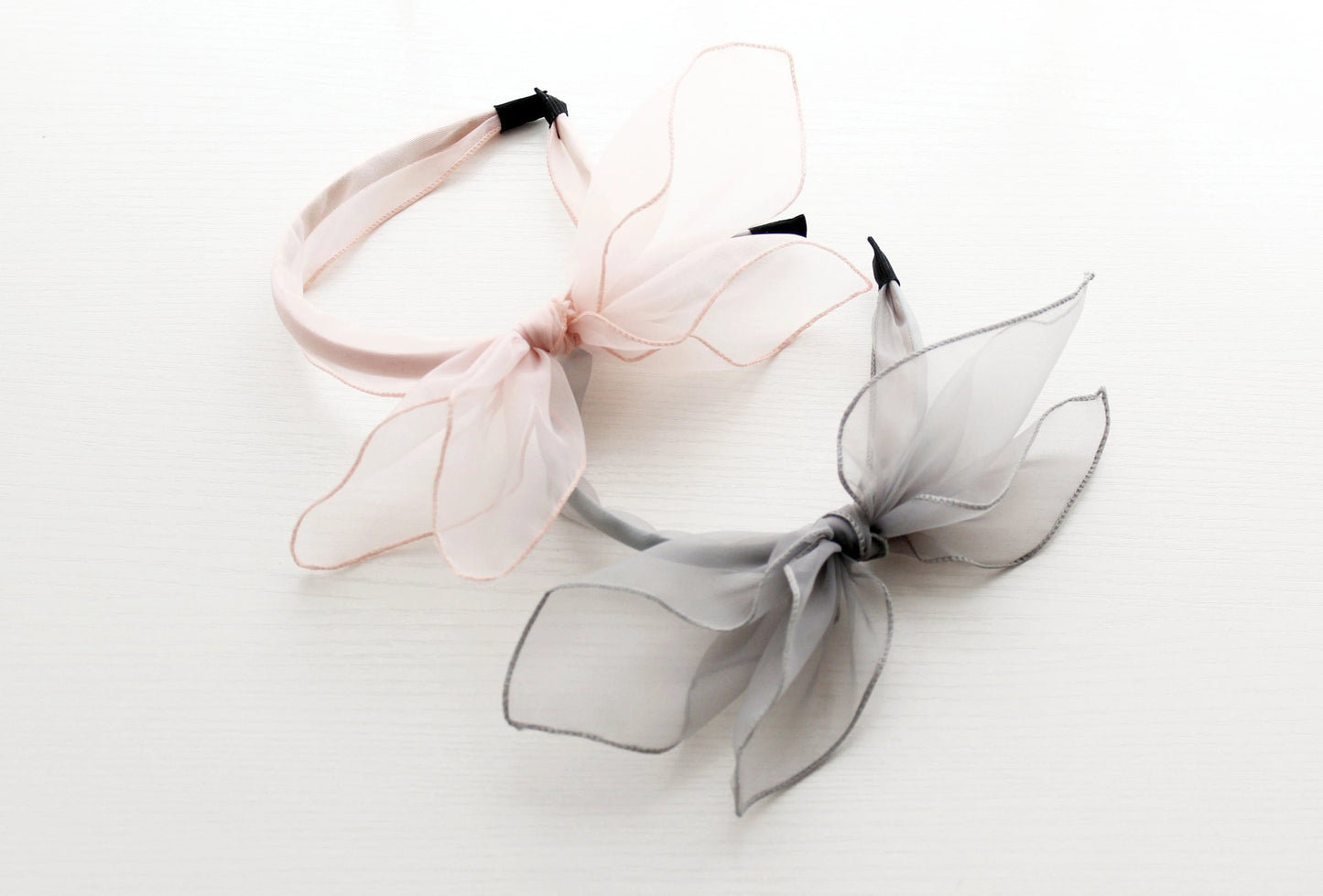 imin kids Double Bows Headband Pink/Grey