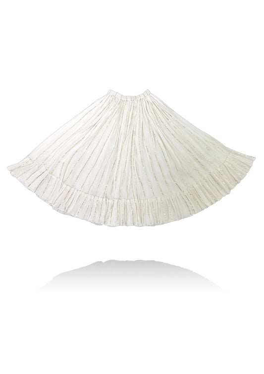 DOLLY by Le Petit Tom ® JEWELER'S CRYSTALS gold stripe maxi skirt