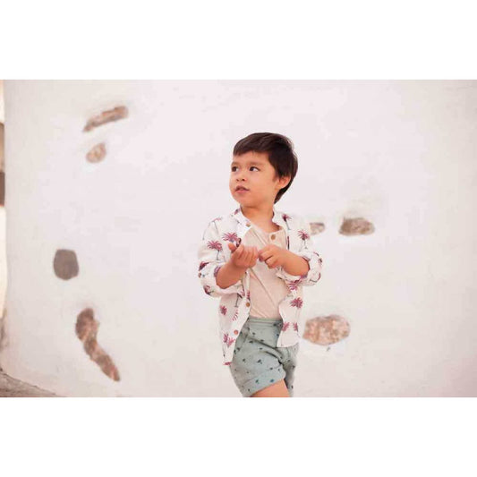 LOUISE MISHA BOYS Shirt Amod White Tropical BABY AND KIDS