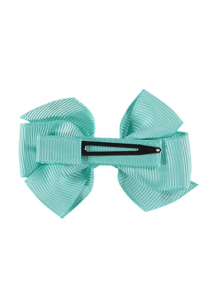 Angel's Face Diamante Small Bow Aqua