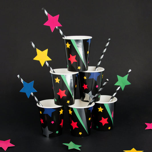 MY LITTLE DAY 8 paper cups - disco stars