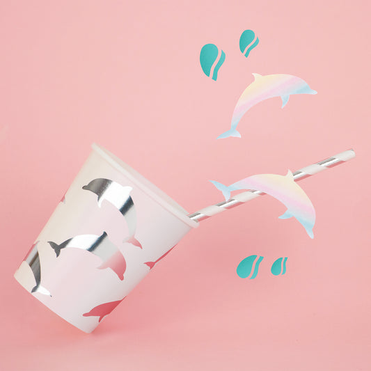 My Little Day 8 paper cups - dolphins
