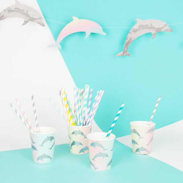 My Little Day 8 paper cups - dolphins