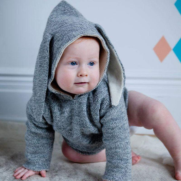 OEUF NYC  Bunny Hoodie Grey Mulinex / Rabbit REVERSIBLE HOODIE RABBIT