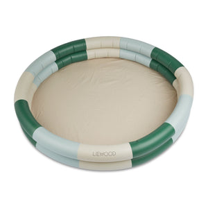 LIEWOOD SAVANNAH POOL  STRIPE: GARDEN GREEN/SANDY/DOVE BLUE