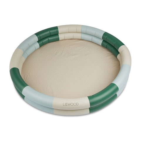 LIEWOOD SAVANNAH POOL  STRIPE: GARDEN GREEN/SANDY/DOVE BLUE