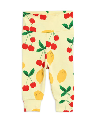 MINI RODINI  Cherry lemonade aop newborn leggings