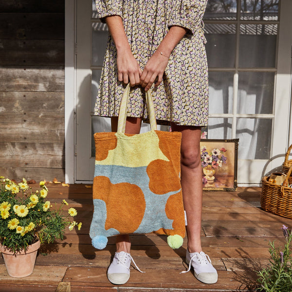 SAGE & CLARE HAILSHAM FLORAL TOTE BAG - FUDGE