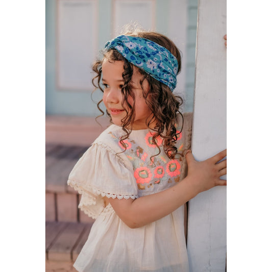 LOUISE MISHA BABY AND KIDS Headband Yuriria Emerald Flowers