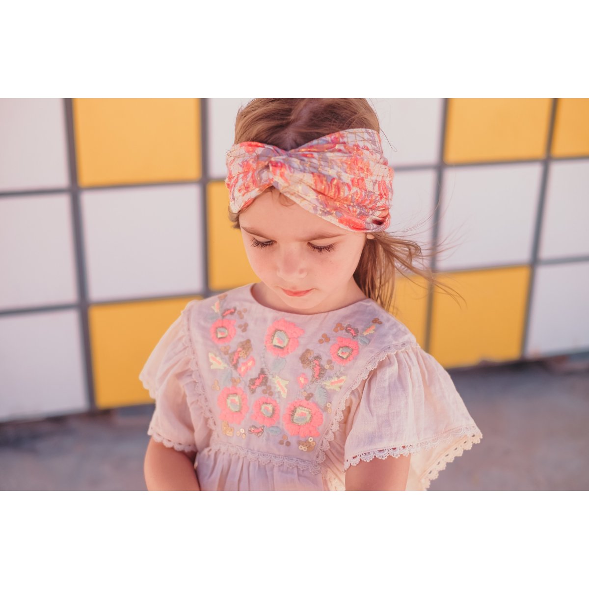 LOUISE MISHA BABY AND KIDS Headband Yuriria Pink Flowers
