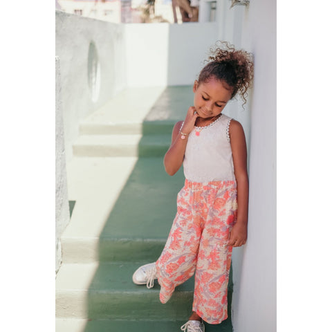 LOUISE MISHA Pants Flor Pink Flowers  BABY AND KIDS