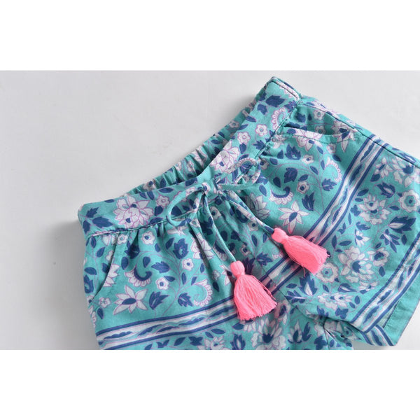 LOUISE MISHA Shorts Vallaloid Emerald Flowers BABY AND KIDS