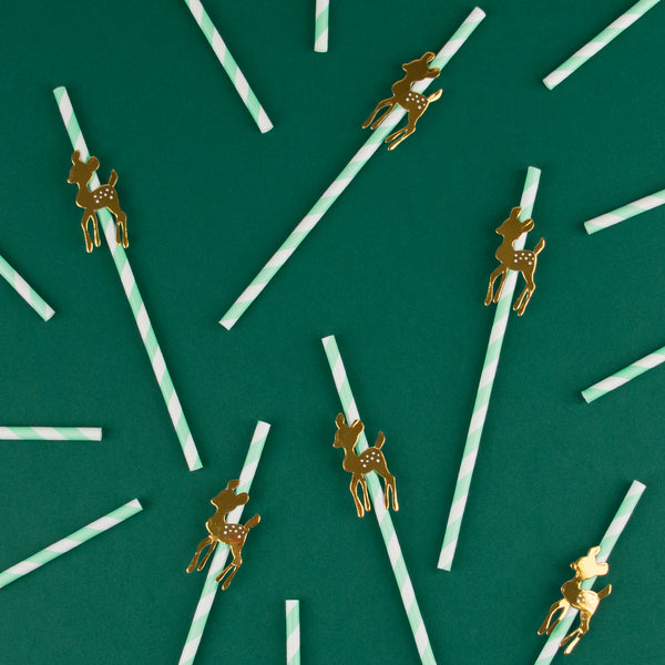 My Little Day 12 paper straws - golden fawn