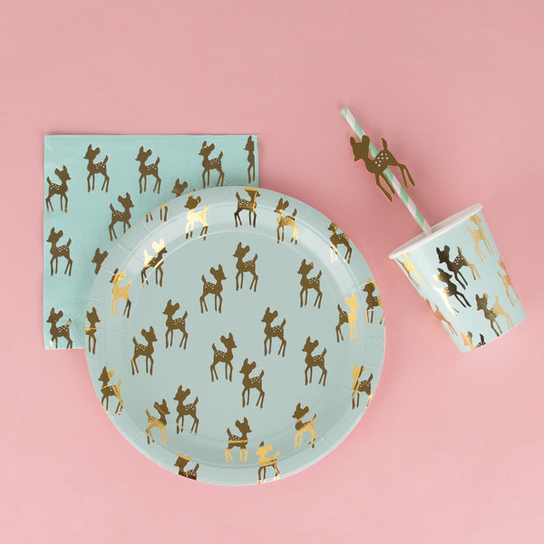 My Little Day 12 paper straws - golden fawn